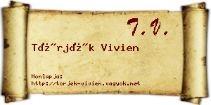 Törjék Vivien névjegykártya
