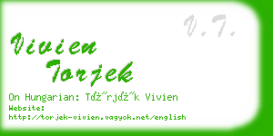 vivien torjek business card